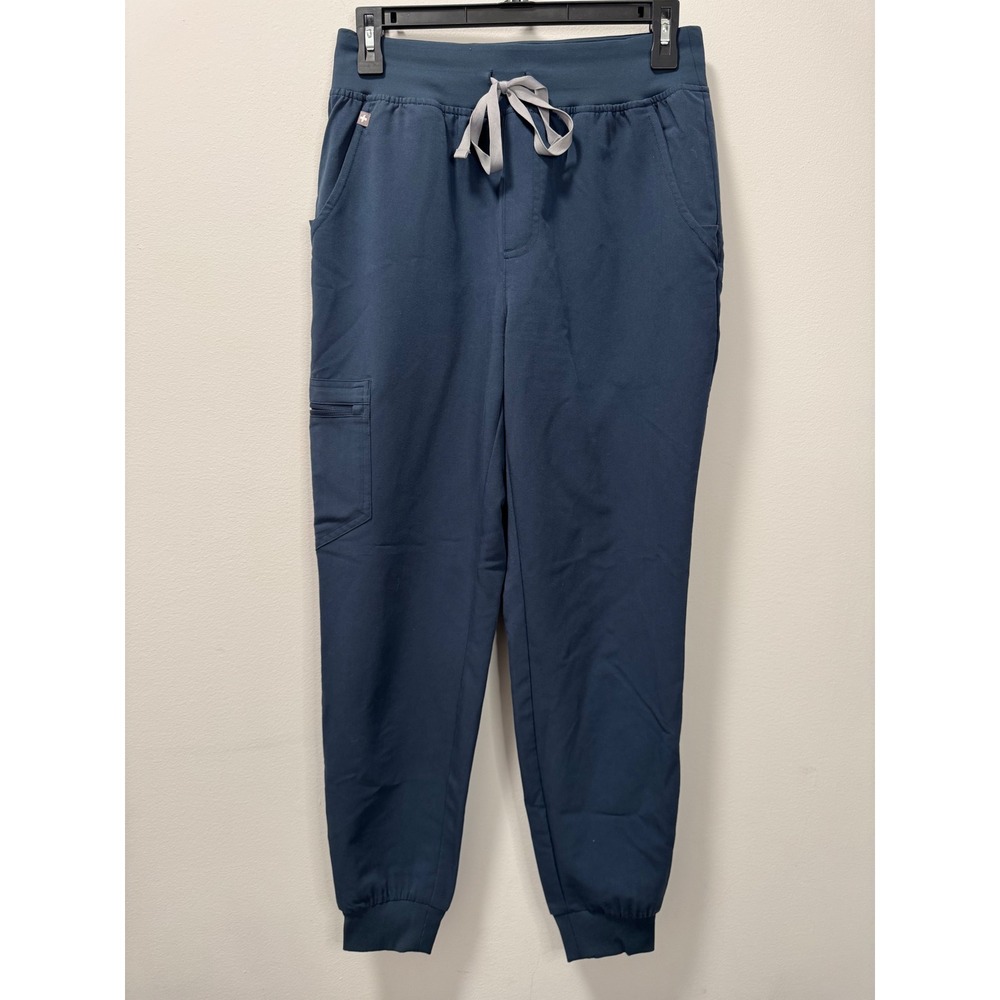 FIGS HW Zamora Jogger Scrub Pants Navy Blue High Waisted Small PO 6883